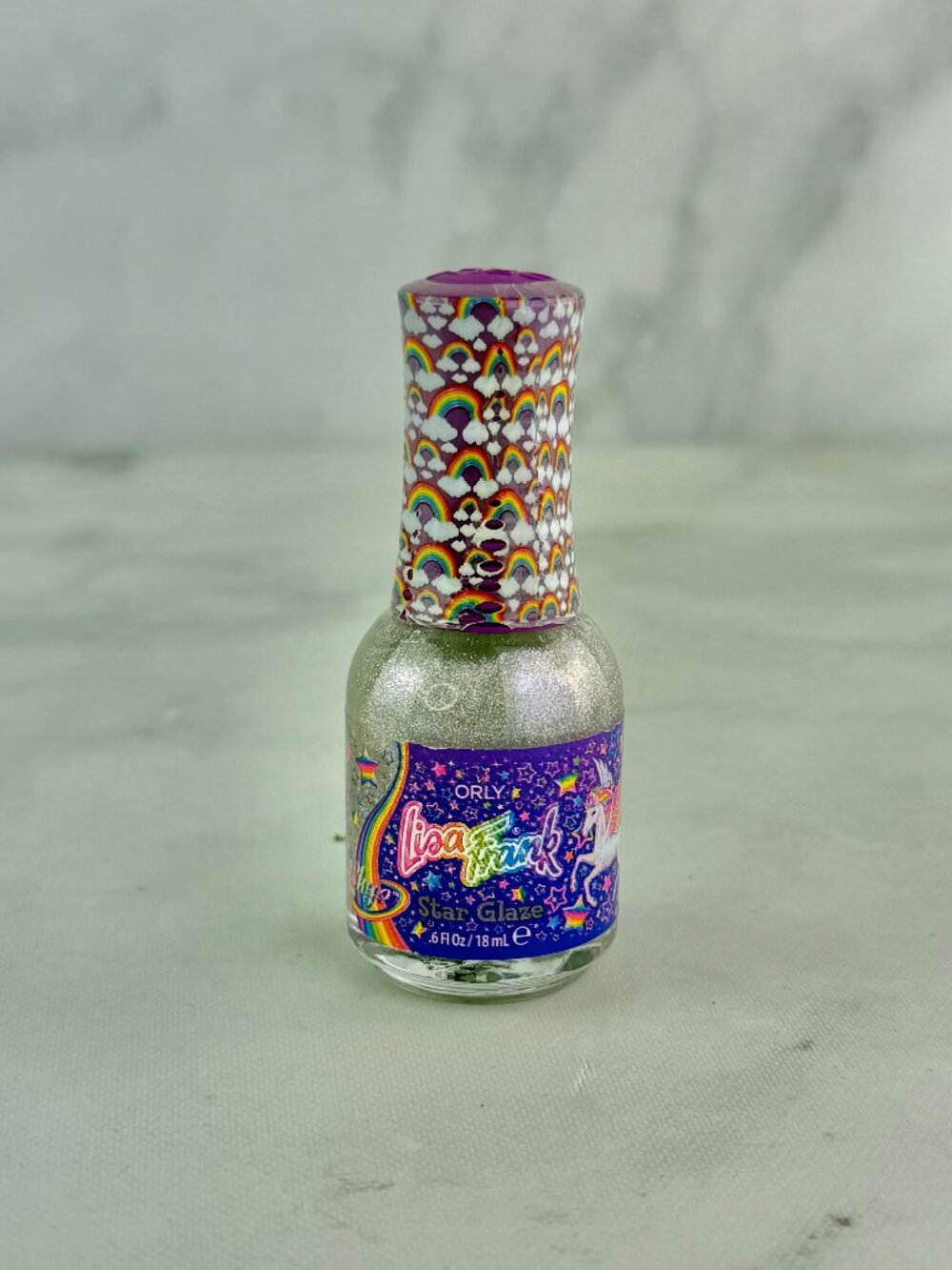 ORLY x Lisa Frank Star Glaze Iridescent Top Coat Nail Polish SEALED